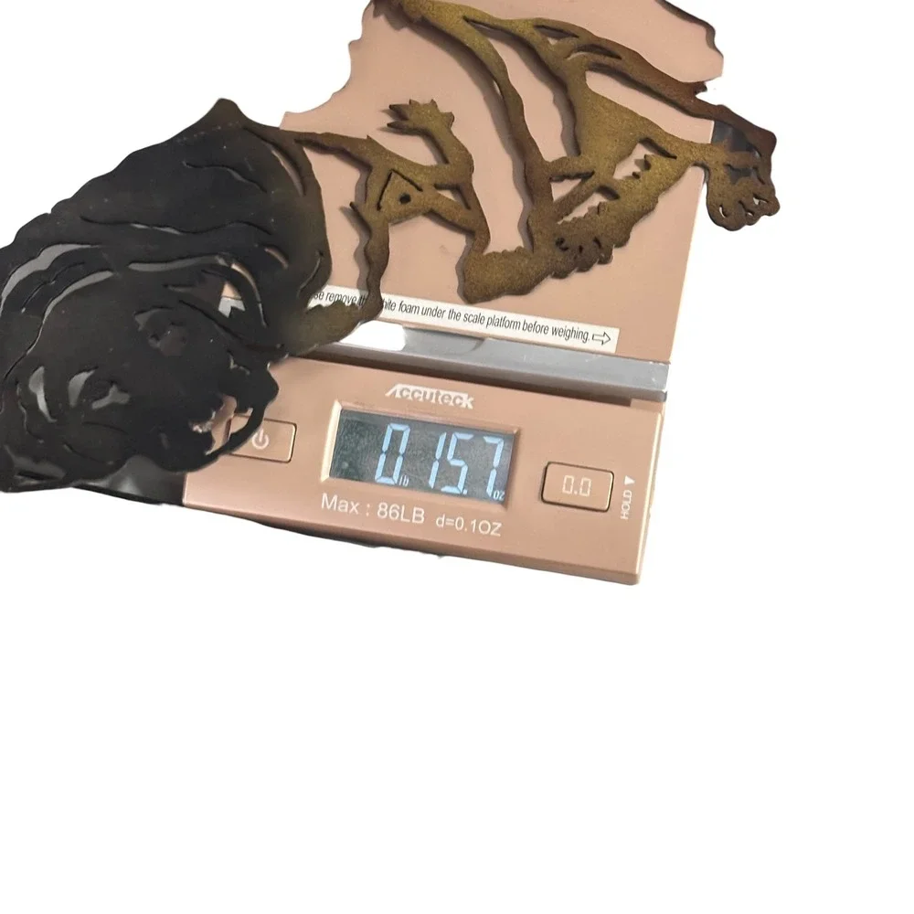 Richard Kemp Signed Metal Wall Art Labrador Retriever Puppies Dog‎ Silhouette